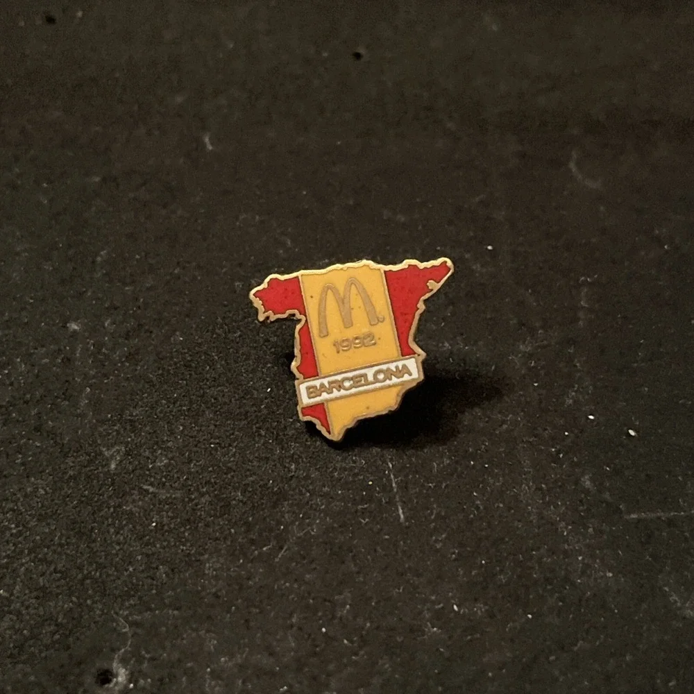 McDonald's 1992 Barcelona Olympics Spain Employee‎ Lapel Hat Pin
